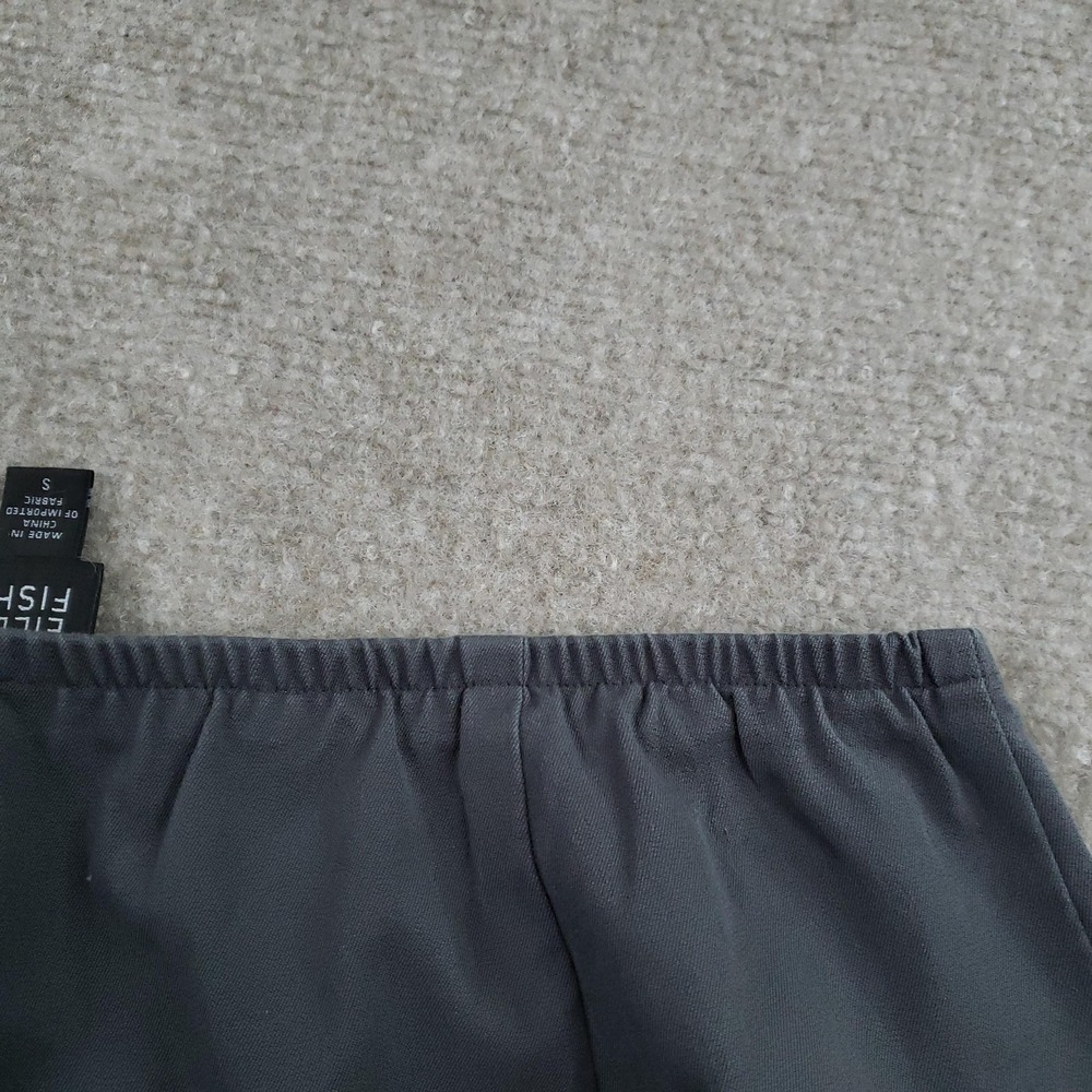 Eileen Fisher Pants Women Small Gray Elastic Waist Straight Leg Side Zip Casual - Picture 14 of 14